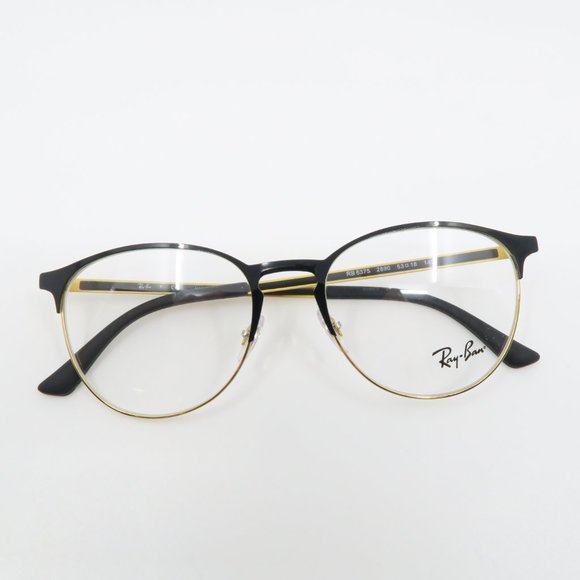 Ray-Ban RB 6375 2890 Unisex Round Shiny Black - Picture 5 of 6